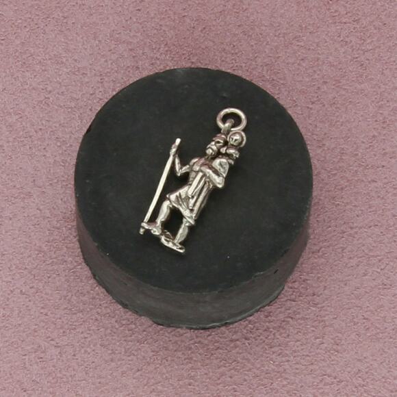 Sterling Jewelry - sterling silver vintage 3d catholic saint christopher with child charm pendant